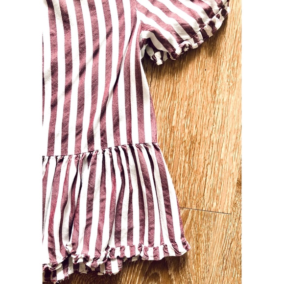 Madewell Peplum Stripe Blouse with Ruffle Details - Picture 3 of 4